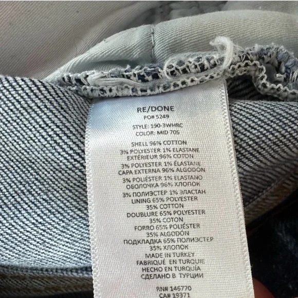 Re/Done High Rise Blue Women's Jeans - Picture 11 of 11